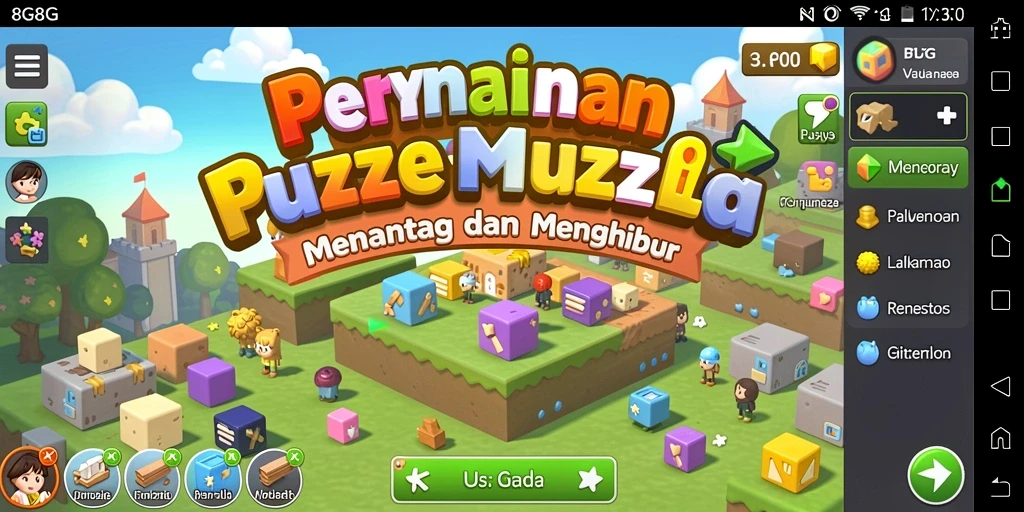 Tampilan gameplay Puzzle yang seru dan penuh tantangan.