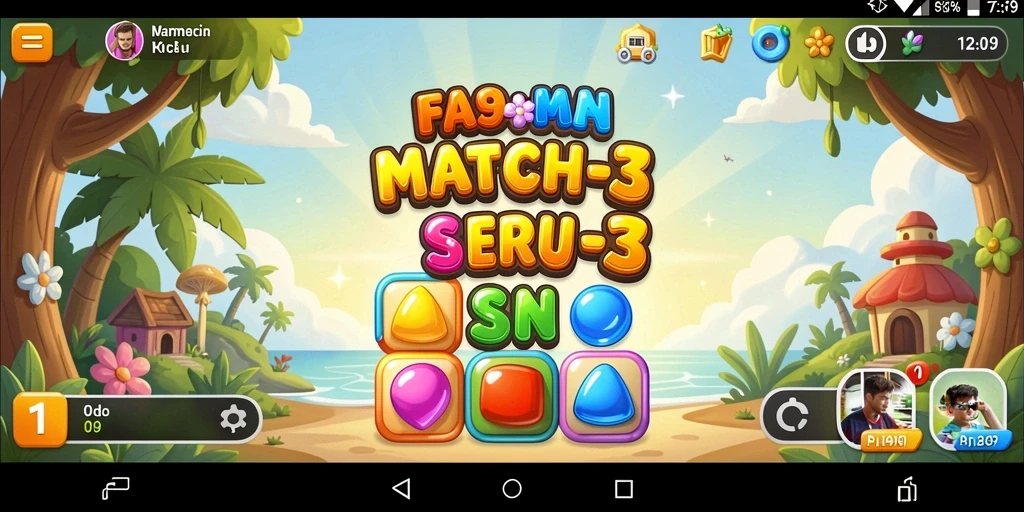 Tangkapan layar FA99 menampilkan momen permainan Match-3 yang seru dan mengasyikkan.
