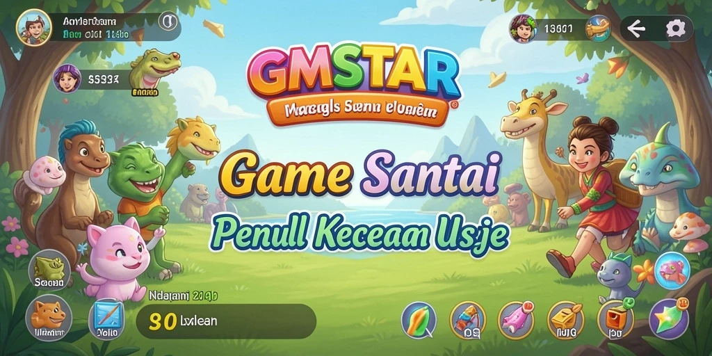 Tangkapan layar gameplay <strong>GMSTAR</strong> yang penuh warna dan interaktif.