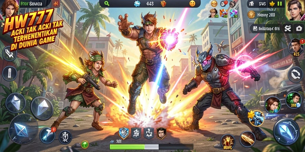 Gameplay HW777 menampilkan aksi mendebarkan penuh tantangan.