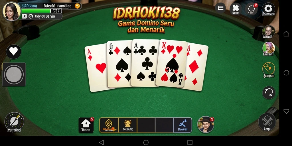 Gameplay IDRHOKI138 dengan tampilan domino yang menarik.