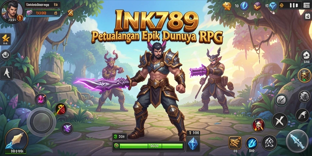 Tampilan aksi seru dalam gameplay RPG INK789.