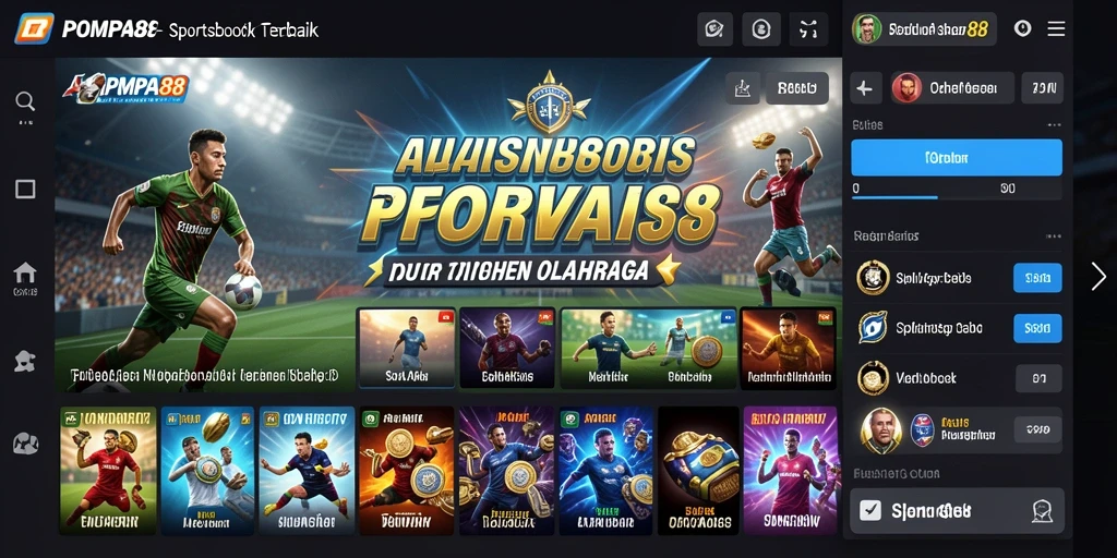 Screenshot utama POMPA88 menunjukkan pengalaman taruhan olahraga yang menarik.
