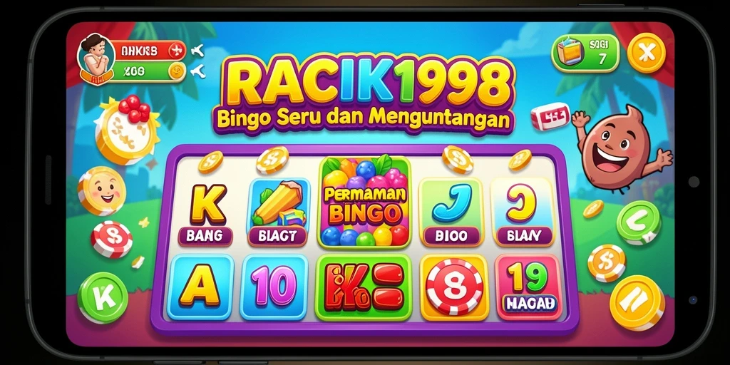 Tampilan menakjubkan dari gameplay Bingo RACIK198.