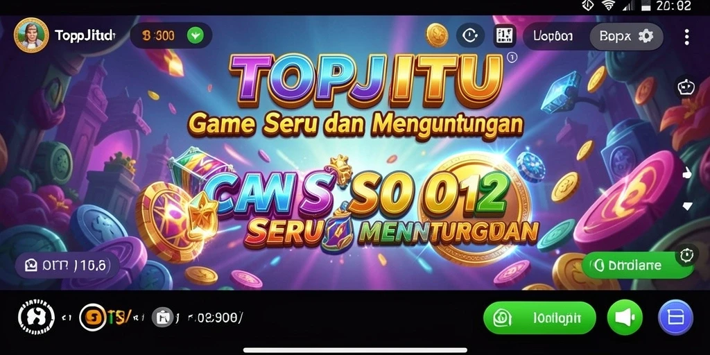Screenshot utama game Slot TOPJITU menunjukkan gameplay yang menyenangkan.