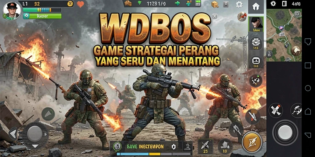 Tampilan strategi battlefield dalam WDBOS yang mendebarkan.
